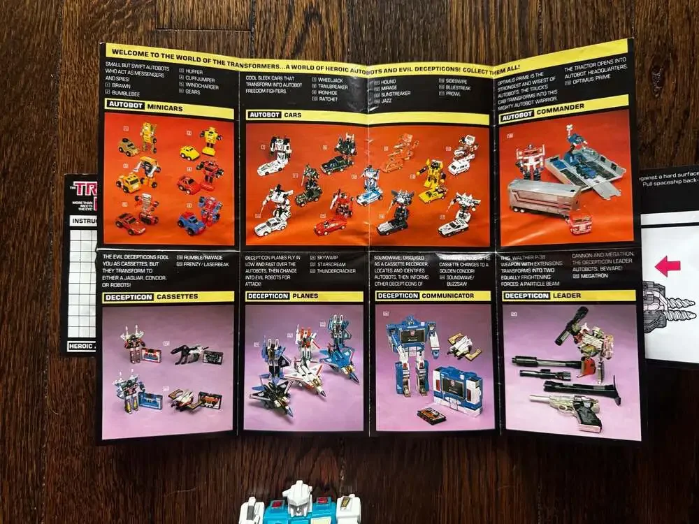 VTG ‘84 Transformers G1 Twin Twist w/ Weapon, Instructions, and Catalog COMPLETE
